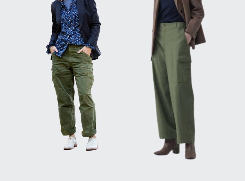 how to style green cargo pants for work